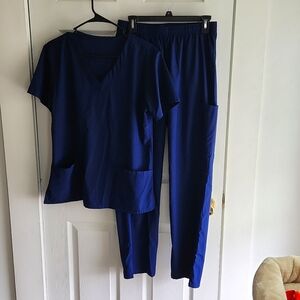 Minty Mint large navy blue scrubs set